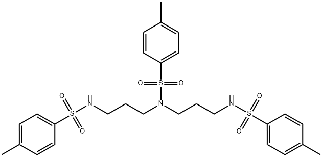 4-methyl-N-[3-[(4-methylphenyl)sulfonyl-[3-[(4-methylphenyl)sulfonylamino]propyl]amino]propyl]benzenesulfonamide Structure