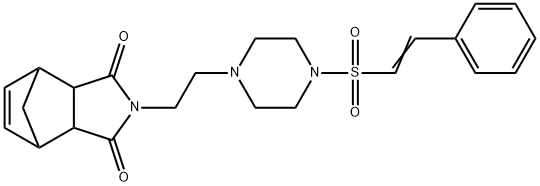 (Z)-2-(2-(4-(styrylsulfonyl)piperazin-1-yl)ethyl)-3a,4,7,7a-tetrahydro-1H-4,7-methanoisoindole-1,3(2H)-dione,361366-53-2,结构式