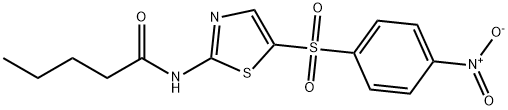 N-(5-((4-nitrophenyl)sulfonyl)thiazol-2-yl)pentanamide Structure