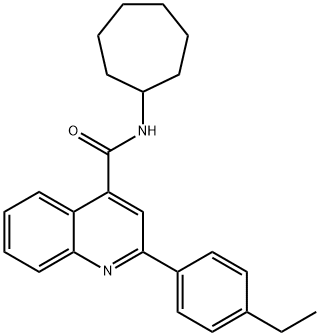 N-cycloheptyl-2-(4-ethylphenyl)quinoline-4-carboxamide Struktur