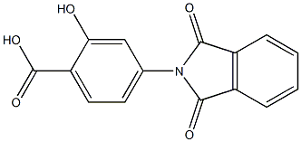 4-(1,3-dioxoisoindol-2-yl)-2-hydroxy-benzoic acid 化学構造式