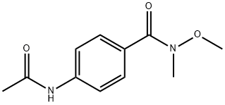 4-acetamido-N-methoxy-N-methylbenzamide Struktur