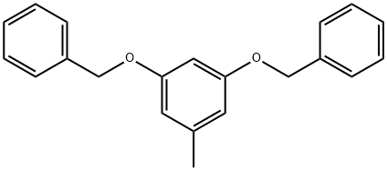 Benzene, 1-methyl-3,5-bis(phenylmethoxy)- Struktur
