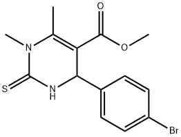 methyl 4-(4-bromophenyl)-1,6-dimethyl-2-thioxo-1,2,3,4-tetrahydropyrimidine-5-carboxylate Structure