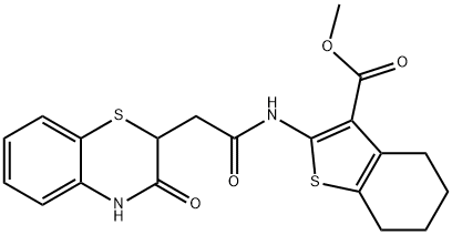 methyl 2-(2-(3-oxo-3,4-dihydro-2H-benzo[b][1,4]thiazin-2-yl)acetamido)-4,5,6,7-tetrahydrobenzo[b]thiophene-3-carboxylate Structure
