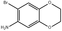 7-溴-2,3-二氢苯并[B][1,4]二噁英-6-胺 结构式