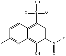 2-甲基-5-磺酸基-7-硝基-8-羟基喹啉, 37026-33-8, 结构式