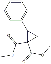 2-苯基环丙烷-1,1-二羧酸二甲酯, 3709-20-4, 结构式