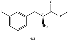 L-3-碘苯丙氨酸甲酯盐酸盐, 371111-67-0, 结构式
