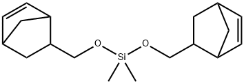 双(5-双环[2.2.1]庚 -2-烯基甲氧基)-二甲基硅烷 结构式