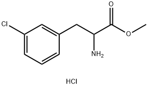 DL-3-氯苯丙氨酸甲酯盐酸盐 结构式