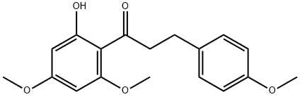 1-(2-hydroxy-4,6-dimethoxy-phenyl)-3-(4-methoxyphenyl)propan-1-one Struktur