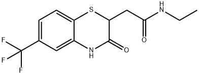 N-ethyl-2-(3-oxo-6-(trifluoromethyl)-3,4-dihydro-2H-benzo[b][1,4]thiazin-2-yl)acetamide Structure