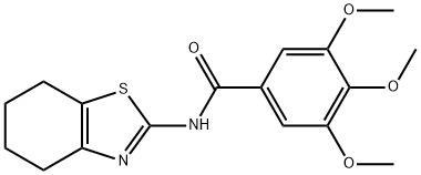 3,4,5-trimethoxy-N-(4,5,6,7-tetrahydrobenzo[d]thiazol-2-yl)benzamide,381191-43-1,结构式
