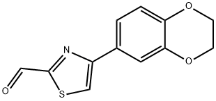 4-(2,3-ジヒドロ-1,4-ベンゾジオキシン-6-イル)-1,3-チアゾール-2-カルブアルデヒド 化学構造式