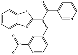 (Z)-2-(benzo[d]oxazol-2-yl)-3-(3-nitrophenyl)-1-(pyridin-3-yl)prop-2-en-1-one,384351-65-9,结构式