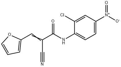 (E)-N-(2-chloro-4-nitrophenyl)-2-cyano-3-(furan-2-yl)acrylamide Struktur