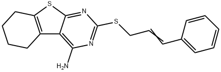 2-(cinnamylthio)-5,6,7,8-tetrahydrobenzo[4,5]thieno[2,3-d]pyrimidin-4-amine|