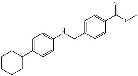 methyl4-(((4-cyclohexylphenyl)amino)methyl)benzoate Structure