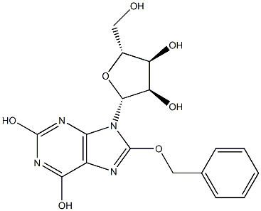 Xanthosine,8-(phenylmethoxy)- (9CI) Struktur
