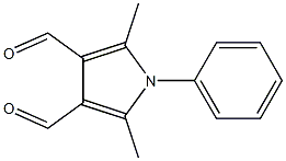 2,5-dimethyl-1-phenylpyrrole-3,4-dicarbaldehyde 化学構造式