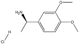 (R)-1-(3,4-Dimethoxyphenyl)ethanamine hydrochloride 化学構造式