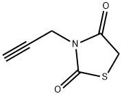 3-(2-丙炔基)-1,3-噻唑烷-2,4-二酮, 39137-29-6, 结构式