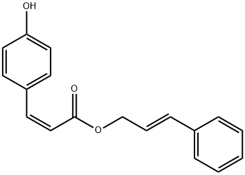 (E)-シンナミル-(Z)-p-クマラート 化学構造式