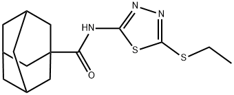 (3R,5R)-N-(5-(ethylthio)-1,3,4-thiadiazol-2-yl)adamantane-1-carboxamide Struktur