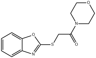 2-(benzo[d]oxazol-2-ylthio)-1-morpholinoethan-1-one Structure