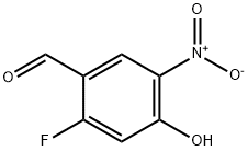 2-Fluoro-4-hydroxy-5-nitro-benzaldehyde Struktur