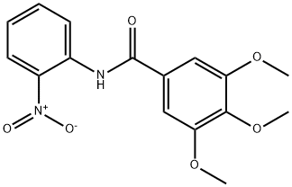 3,4,5-trimethoxy-N-(2-nitrophenyl)benzamide Struktur