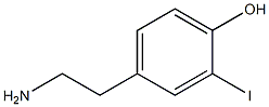 Phenol, 4-(2-aminoethyl)-2-iodo- Structure