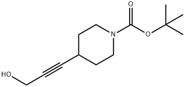 4-(3-羟基丙-1-炔-1-基)哌啶-1-甲酸叔丁酯 结构式
