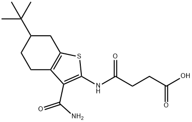407587-12-6 3-[(6-tert-butyl-3-carbamoyl-4,5,6,7-tetrahydro-1-benzothiophen-2-yl)carbamoyl]propanoic acid