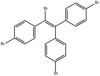 4,4',4''-(2-Bromoethene-1,1,2-triyl)tris(bromobenzene) Struktur