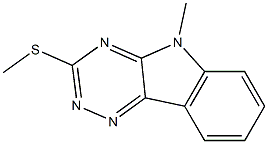 5-methyl-3-methylsulfanyl-[1,2,4]triazino[5,6-b]indole Struktur