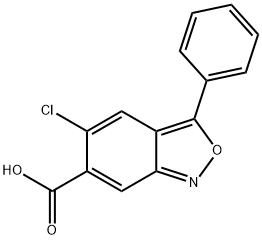 5-chloro-3-phenyl-2,1-benzisoxazole-6-carboxylic acid 化学構造式