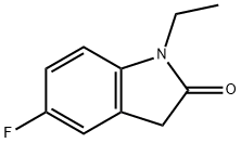1-ethyl-5-fluoro-1,3-dihydro-2H-indol-2-one 化学構造式