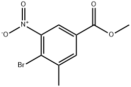 4-Bromo-3-methyl-5-nitro-benzoic acid methyl ester Struktur