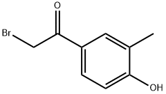 2-溴-1-(4-羟基-3-甲基苯基)乙酮,41877-17-2,结构式