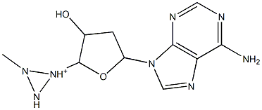 [5-(6-aminopurin-9-yl)-3-hydroxy-oxolan-2-yl]methylimino-imino-azanium Structure