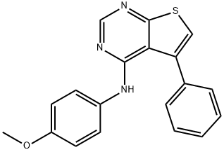 N-(4-methoxyphenyl)-5-phenylthieno[2,3-d]pyrimidin-4-amine,423733-64-6,结构式