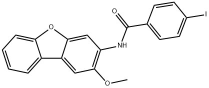 4-iodo-N-(2-methoxydibenzofuran-3-yl)benzamide Structure