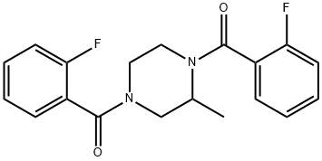 (2-methylpiperazine-1,4-diyl)bis((2-fluorophenyl)methanone) Structure