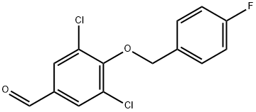 3,5-二氯-4-[(4-氟苄基)氧基]苯甲醛 结构式