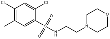 2,4-dichloro-5-methyl-N-(2-morpholinoethyl)benzenesulfonamide Struktur