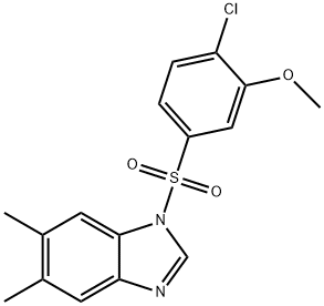 1-((4-chloro-3-methoxyphenyl)sulfonyl)-5,6-dimethyl-1H-benzo[d]imidazole 结构式
