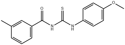 N-{[(4-methoxyphenyl)amino]carbonothioyl}-3-methylbenzamide 结构式