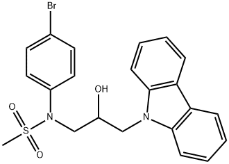 N-(3-(9H-carbazol-9-yl)-2-hydroxypropyl)-N-(4-bromophenyl)methanesulfonamide Struktur